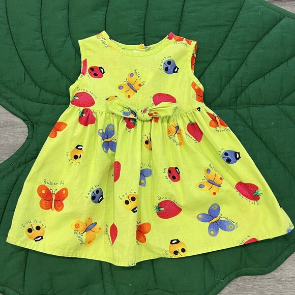 Rare Too By Rare Editions 12M Butterfly Bug Short Sleeve Dress Novelty - Picture 1 of 4